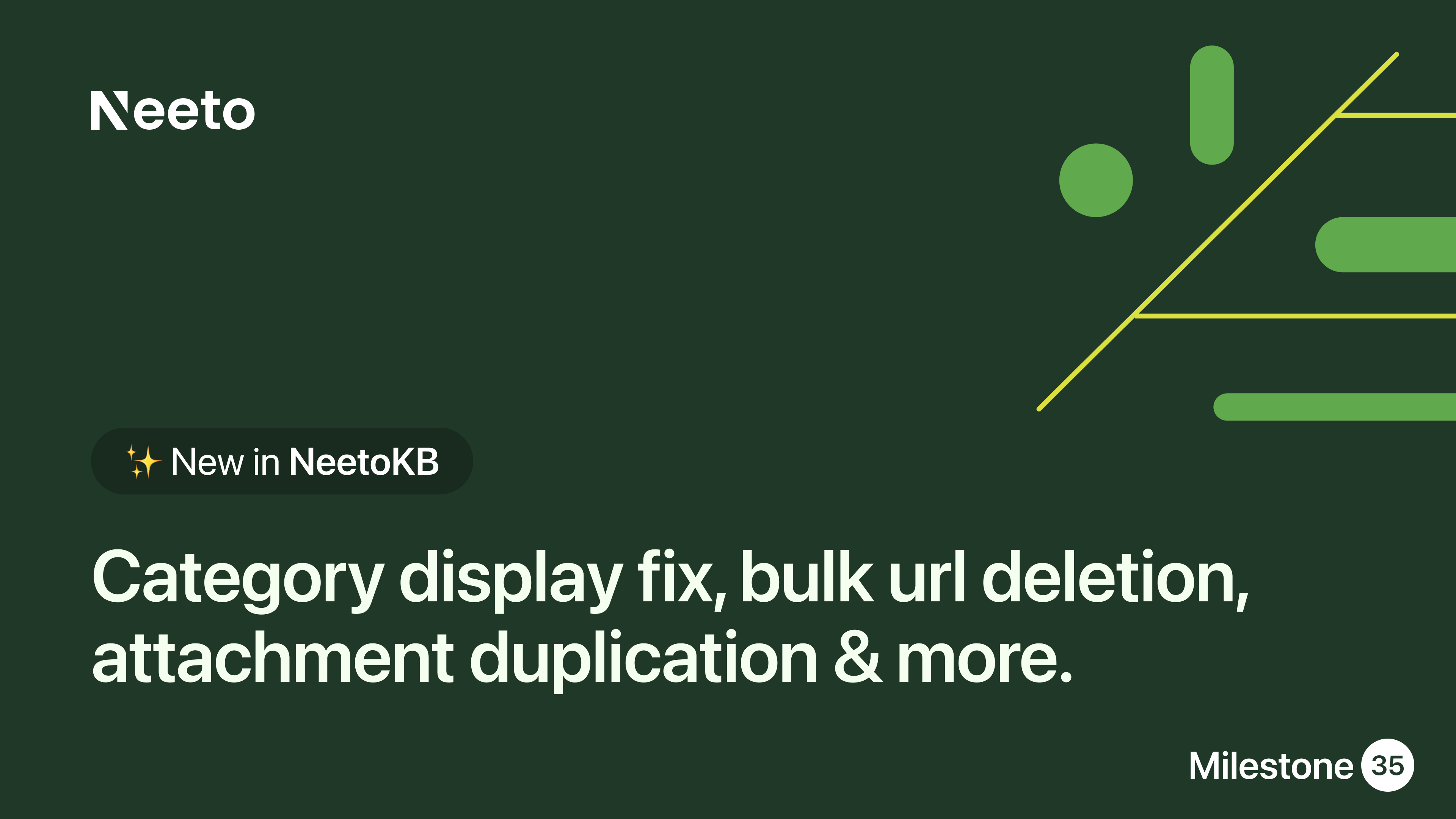 Milestone M35 - category display fix, bulk url deletion issue, attachment duplication and more